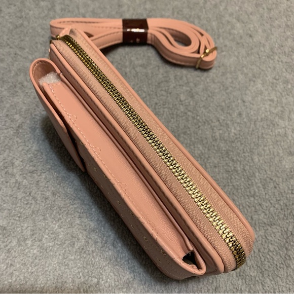 Montana West Pink quilted Crossbody Cell Phone bag RFID with full wallet NWT - Picture 8 of 9